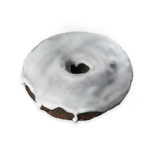 Chocolate buttermilk – vanilla glazed chocolate doughnut
